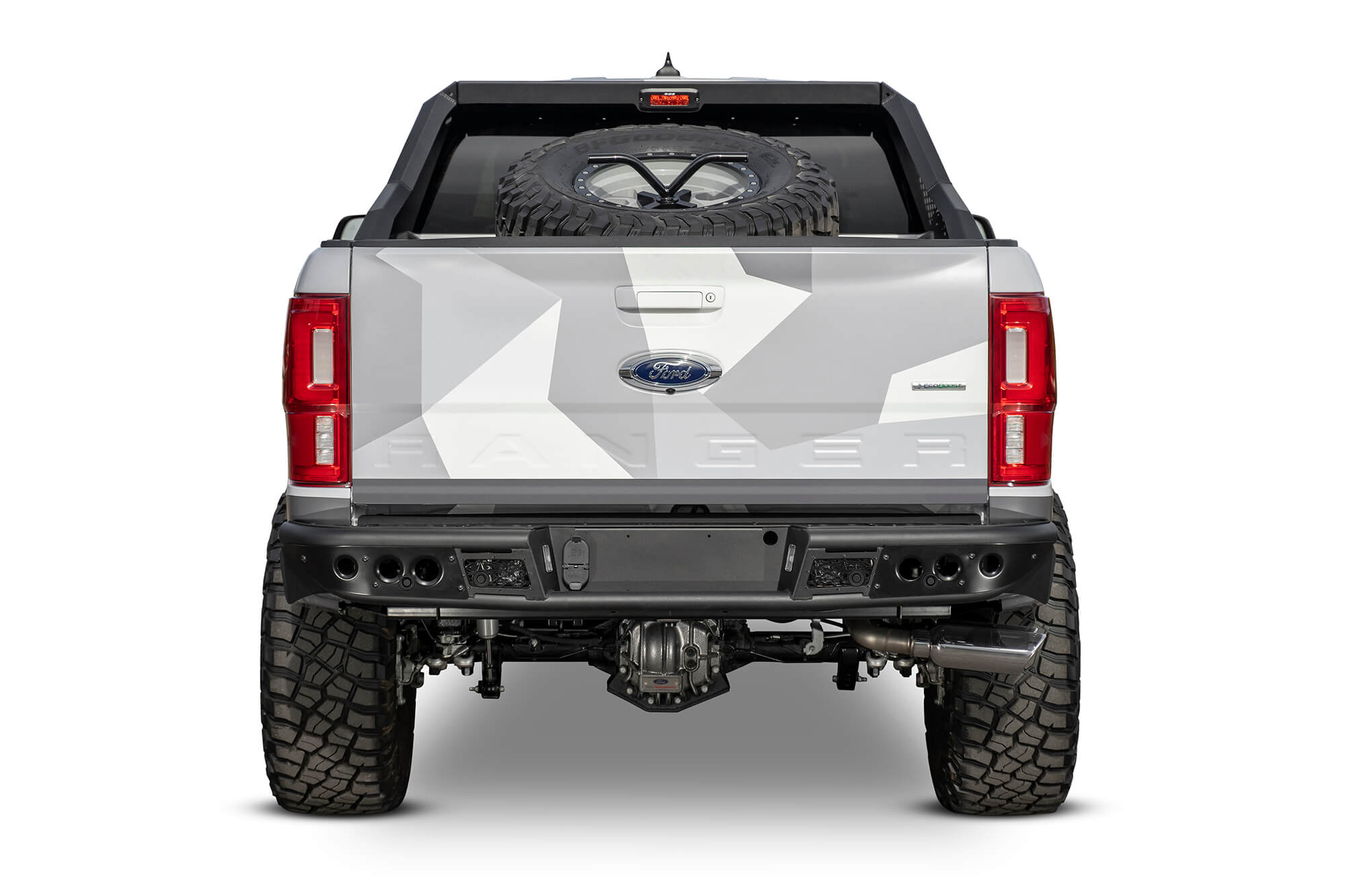 Ford Ranger Rear Tube Bumper Ford Ranger Rear Prerunner Style Bumper